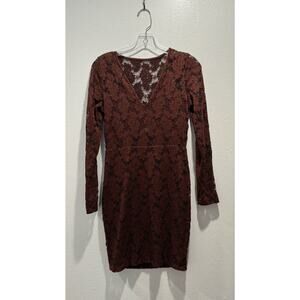 Nightcap Clothing Size 3 Burgundy Lace Mini Dress Goth Boho Dark Romantic Short‎